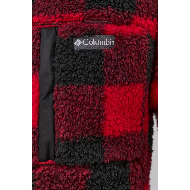 Columbia felpa da sport Winter Pass colore rosso 1866565