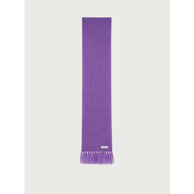 SALVATORE FERRAGAMO Sciarpa in angora e mohair Viola. Female