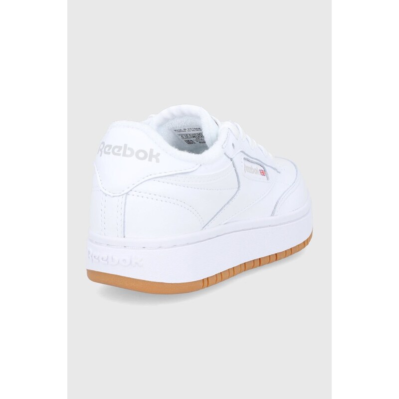 Reebok Classic scarpe in pelle CLUB C DOUBLE colore bianco