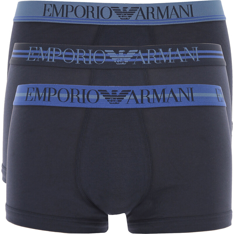 Emporio Armani Intimo Boxer Da Uomo In Saldo, Blu, Cotone, 2022, M S - Foto 10