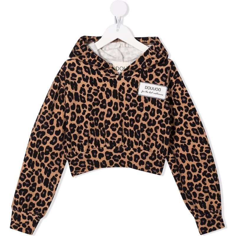 Douuod Kids Felpa con stampa Marrone. Bambina Stileo