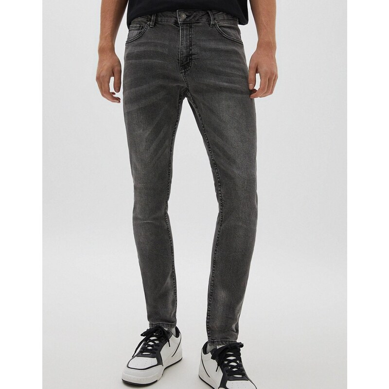 Pull&Bear - Jeans super skinny in grigio