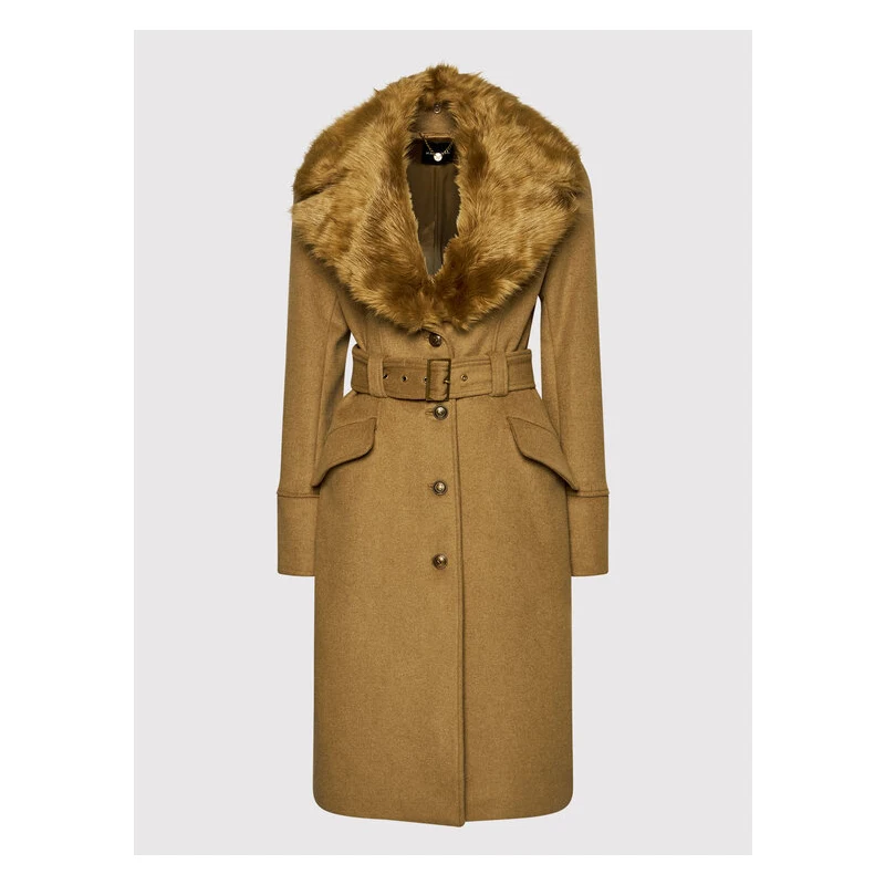 Cappotto Pelliccia Sintetica Cappotto Cammello Marciano Guess