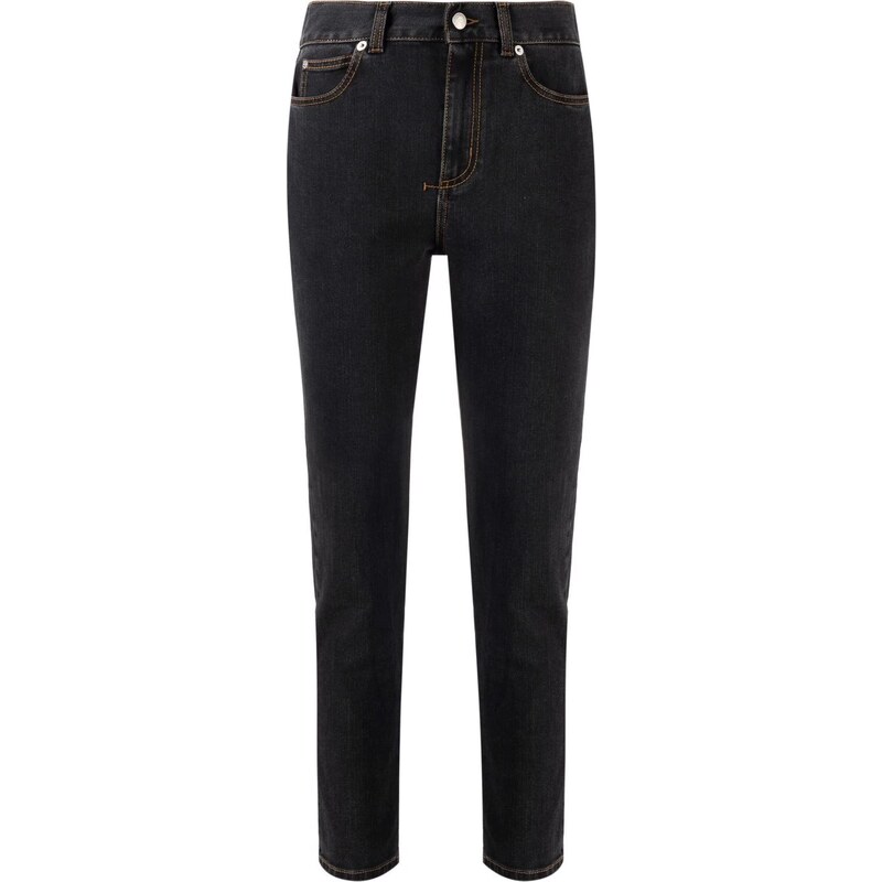 Alexander McQueen Jeans skinny con cuciture a contrasto - Nero. Donna