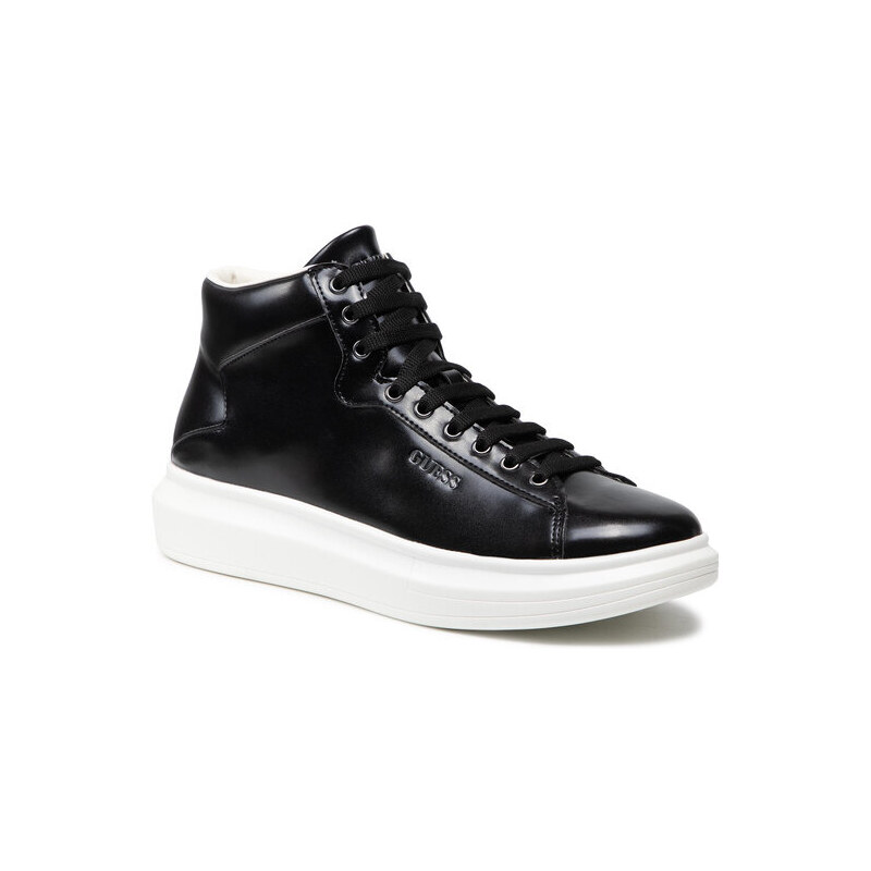 Guess Sneakers Uomo MOD. FM5NGL, Nere, Chiusura Con Lacci, Tacco Piatto, Vestibilità Normale
