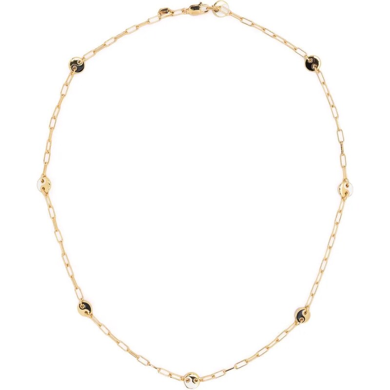 Set Gioielli Yin Yang Oro Acciaio Inox &ndash; Collana E Bracciale Con Ciondolo, Regalo Simbolico