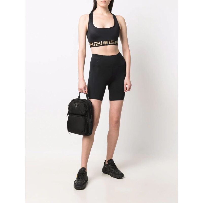 Canotta Sportiva Senza Maniche Reggiseno Sportivo Donna Crop Top Lucido - Compressione Racerback, Senza Maniche, Nylon E Spandex Borsa Sport