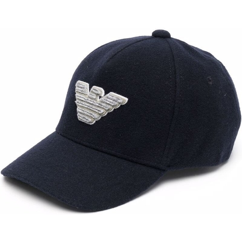 Emporio Armani Kids Cappello da baseball con logo - Blu