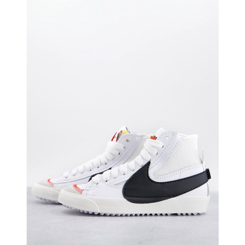 Nike - Blazer Mid '77 Jumbo - Sneakers nere e bianche-Bianco