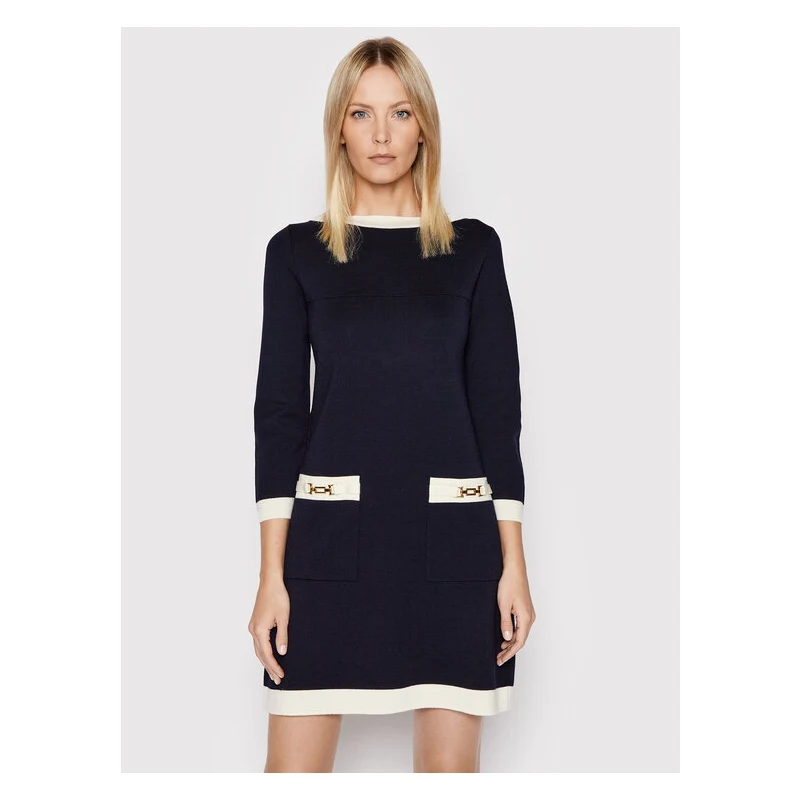 Luisa Spagnoli Vestito di maglia Magnetica 057500 Blu scuro - Main Image