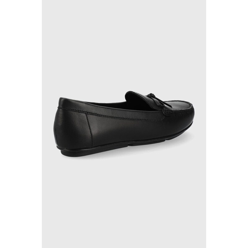 Clarks Juliet Trim Mocassini Donna – Pelle Nera, Tacco 25 Mm, Suola Gomma Antiscivolo (37 EU)