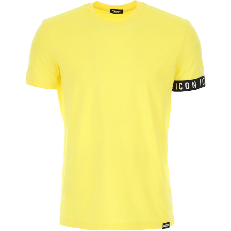 DSQUARED2-T-Shirt Unisex Bambino Logo-Giallo