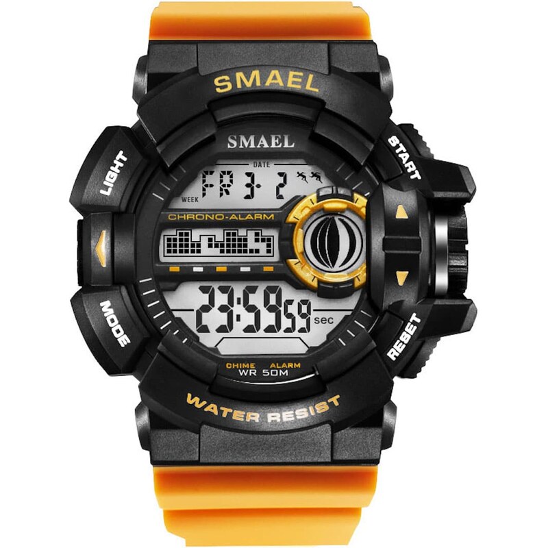 Orologio uomo Smael S-shock WR Orange