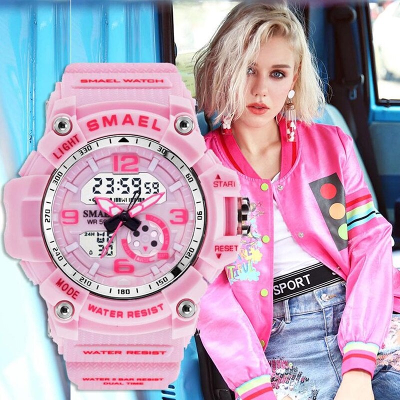 Orologio donna Smael S-shock WGG1000 Pink