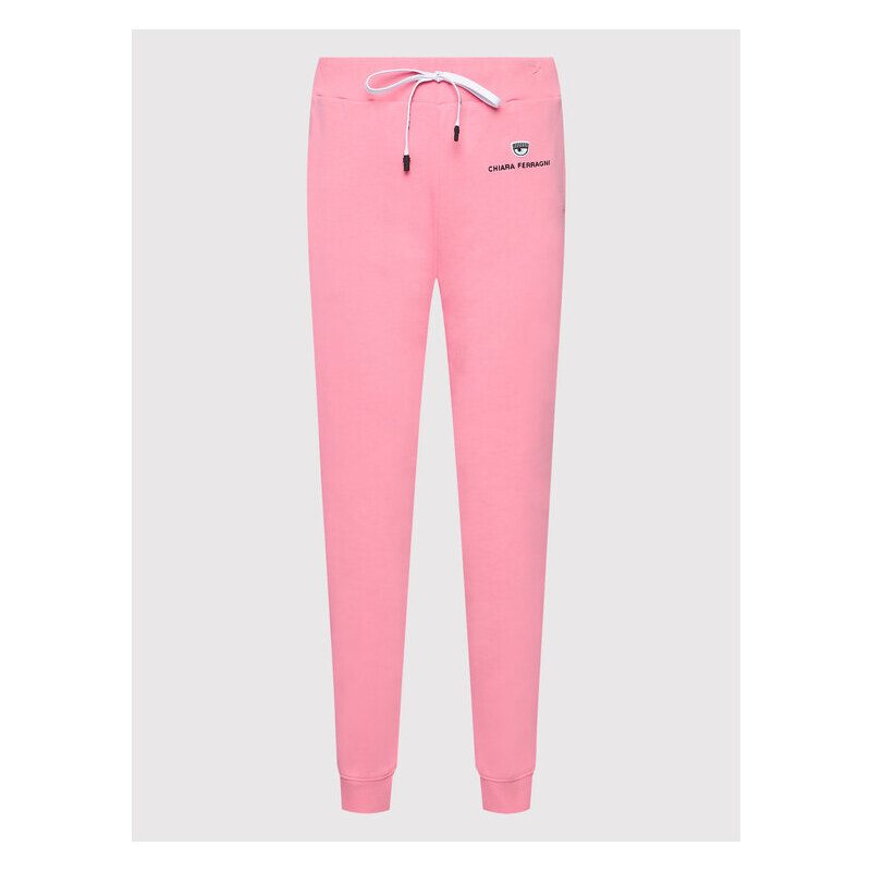 Femi Stories Pantaloni da tuta Flare Rosa Relaxed Fit