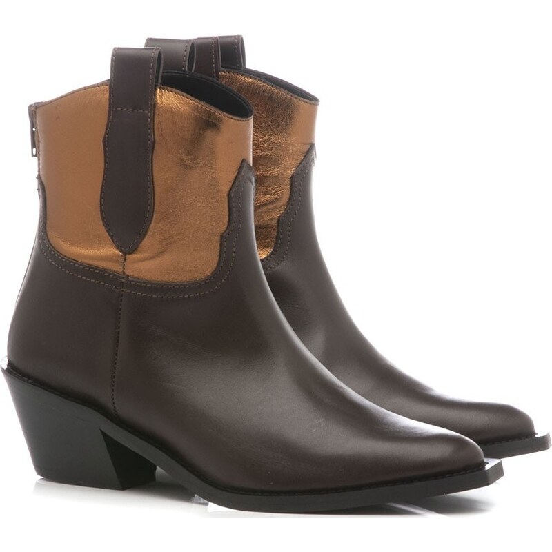 Stephen Good London Stephen Good Stivaletto Texano Donna Pelle Testa Di Moro MA4048