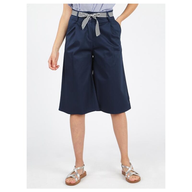Italian Style Pantaloni Elasticizzati Con Cintura Casual Donna Blu Taglia S