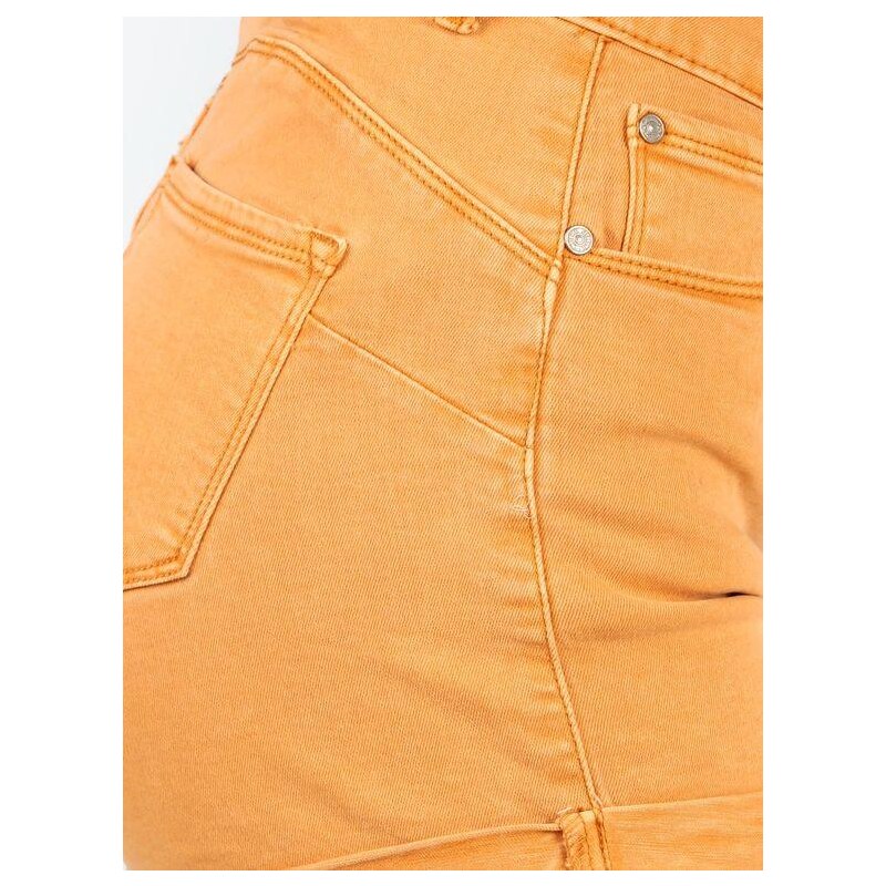 Miti Baci Shorts Con Risvolti In Cotone Donna Arancione Taglia M