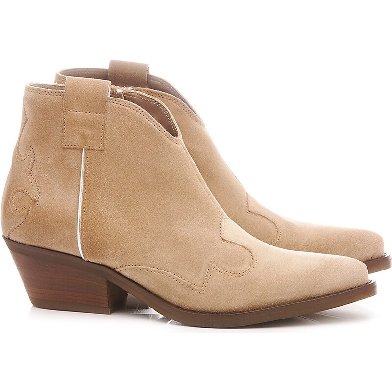 Janet\u0026Janet Stivaletti Texani Donna Camoscio 45150 - Stileo.it