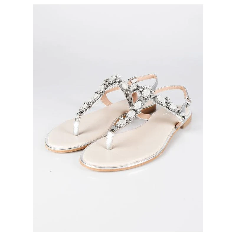 Ciondolo Infradito Placcato Argento Per Donne - Con Zirconia Cubica E Chiusura A Moschettone - Foto 11