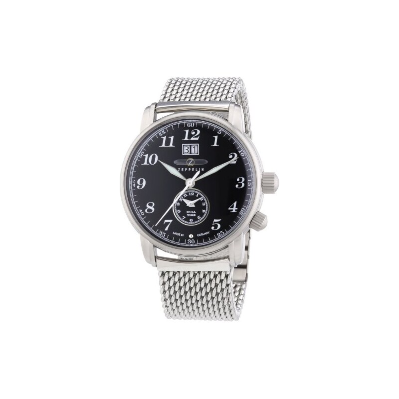 Zeppelin Orologio Da Uomo 7680MB-2 – Cronografo Quarzo, Cassa Acciaio 42mm, Quadrante Nero