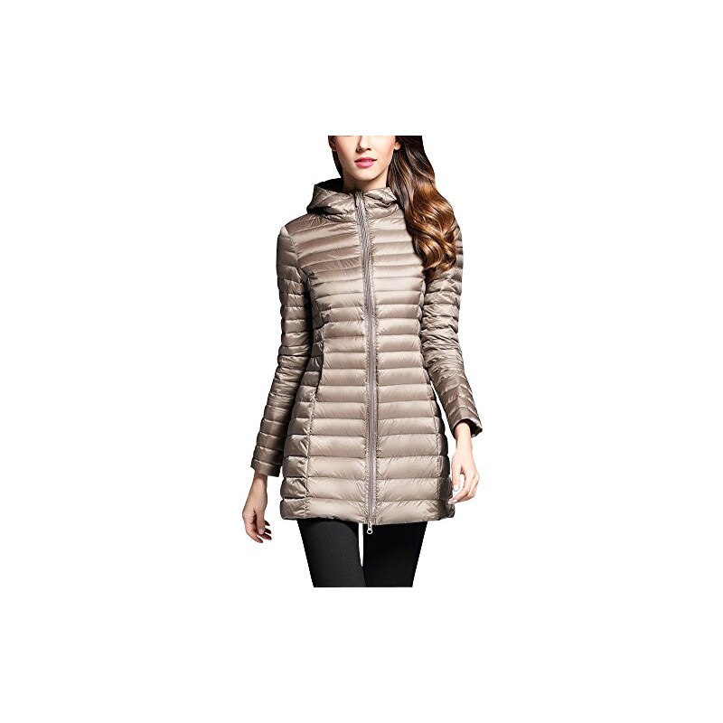Cappotto Leggero Ripiegabile Giacca Piumino Donna Lunga