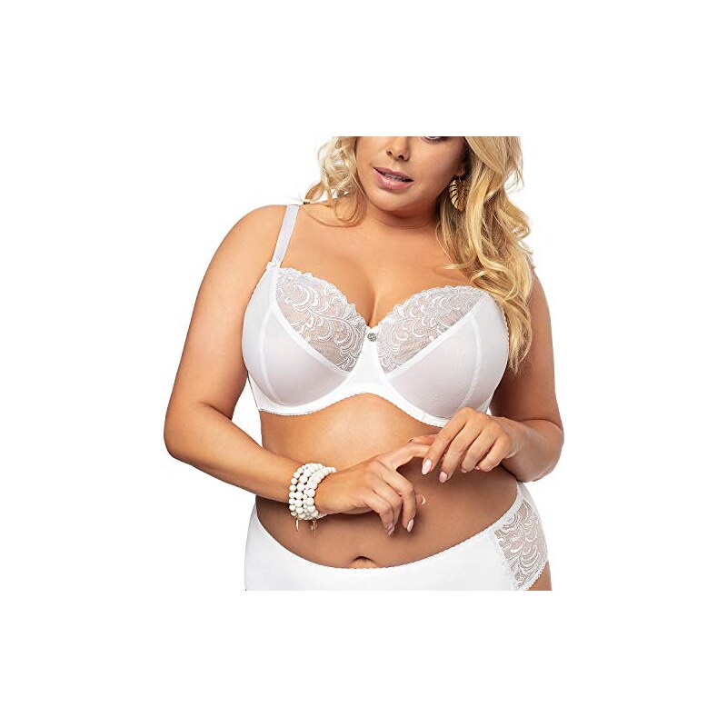 Gorsenia K378 Victoria White Embroidered Non-Padded Underwired Full Cup Bra 85C : Gorsenia Gorsenia K378 Victoria White Embroidered Non-Padded Underwired Full Cup Bra 85C : Gorsenia