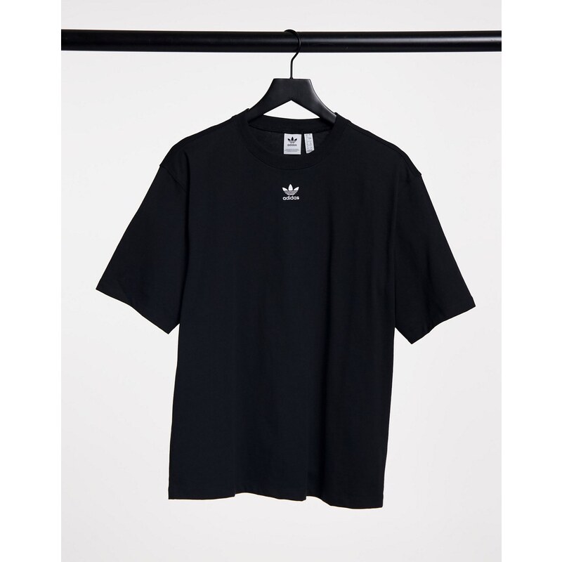 adidas Originals Essential - T-shirt nera-Nero