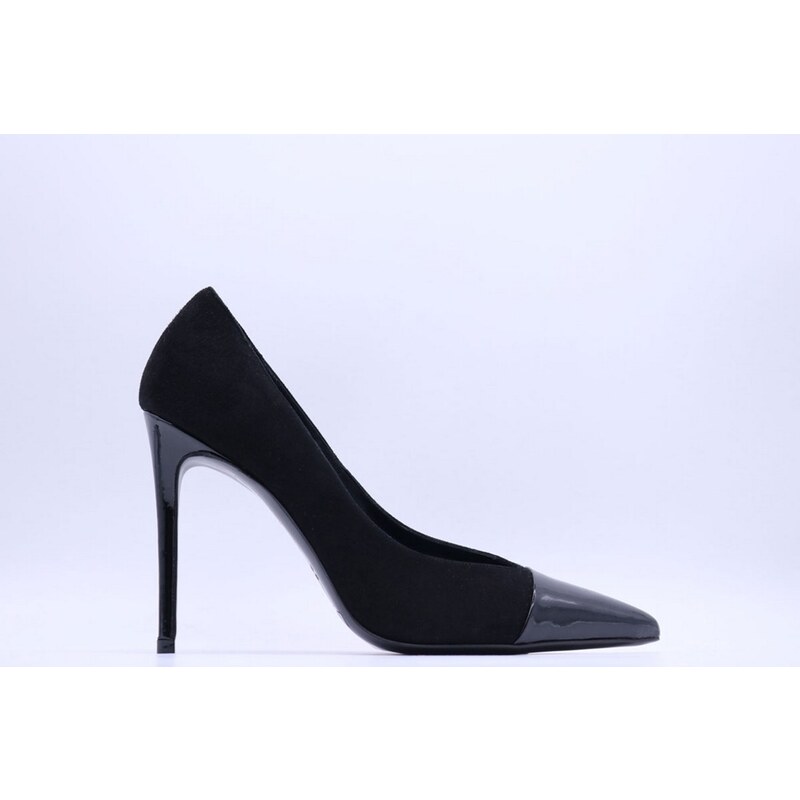Sam Edelman Victoria Décolleté Donna - Camoscio Nero - Tacco 7 Cm, Punta Affusolata - Taglia 42.5 EU