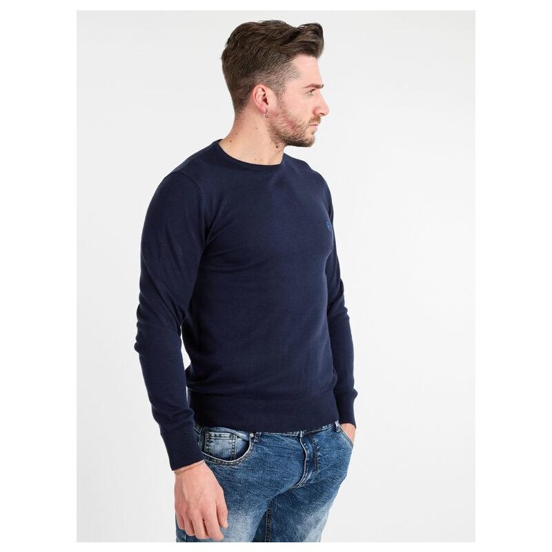 Coveri Moving Pullover Girocollo In Cotone Uomo Blu Taglia L 