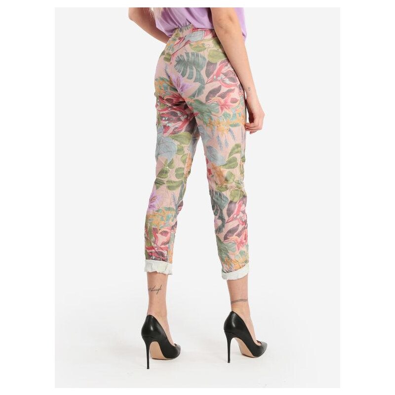 Solada Pantaloni Leggeri Da Donna Con Stampa Floreale Casual Multicolore Taglia Unica