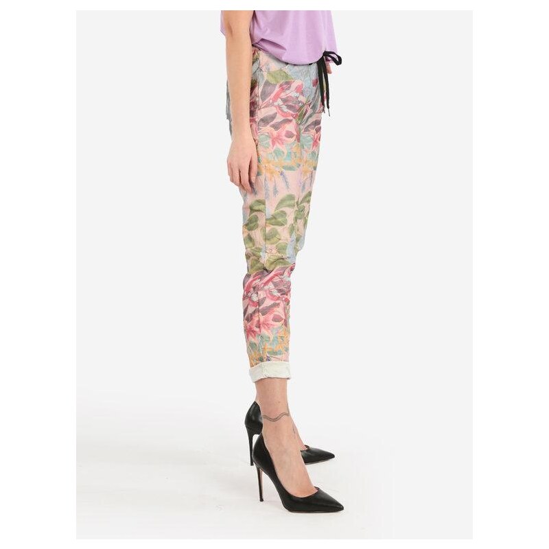 Solada Pantaloni Leggeri Da Donna Con Stampa Floreale Casual Multicolore Taglia Unica