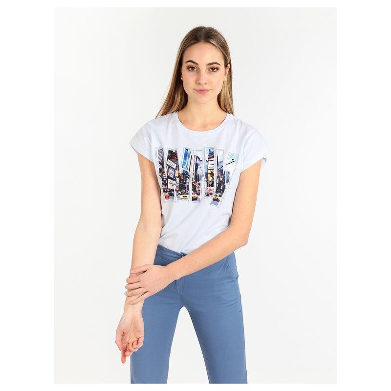 Maglietta Strutturata Street One Con Scollo A Cuore E Spalle Drop: Donna, Mix Cotone Elastico