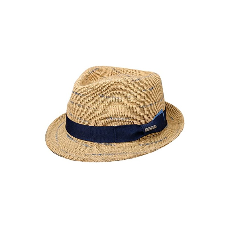 Cappello Fedora Estate Unisex Cappello Trilby In Paglia Naturale Hawkins - Unisex, Stile Fedora, Per Estate, Con Nastro Nero, Taglia Fissa Cappello Trilby Paglia - Foto 5