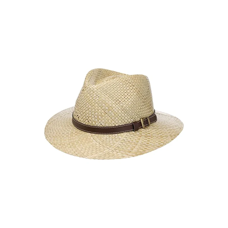 Cappello Pork Pie Lipodo In Paglia Di Carta – Made In Italy, Tono Su Tono, Falda 3,5 Cm, Corona 9,5 Cm, Primavera/Estate