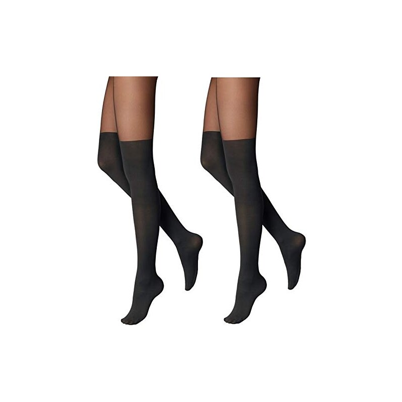 Women's Fashion Paia di Collant Effetto Parigina Calze Donna