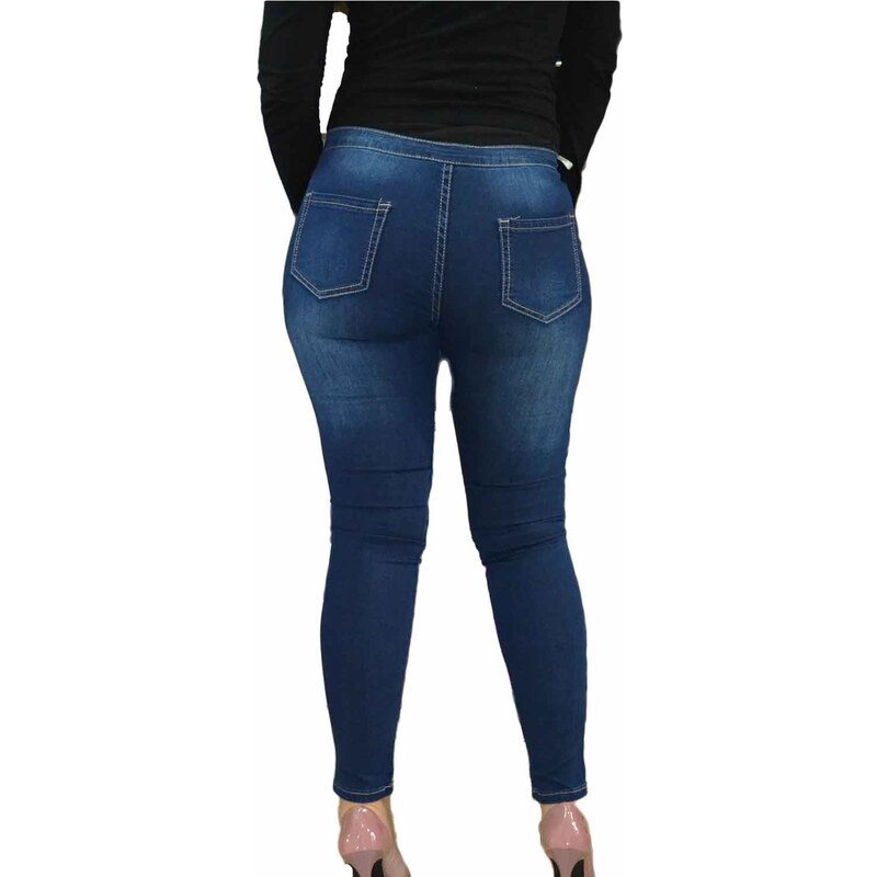 Made In Italy Jeans donna pantaloni slim lavaggio scuro con sfumature