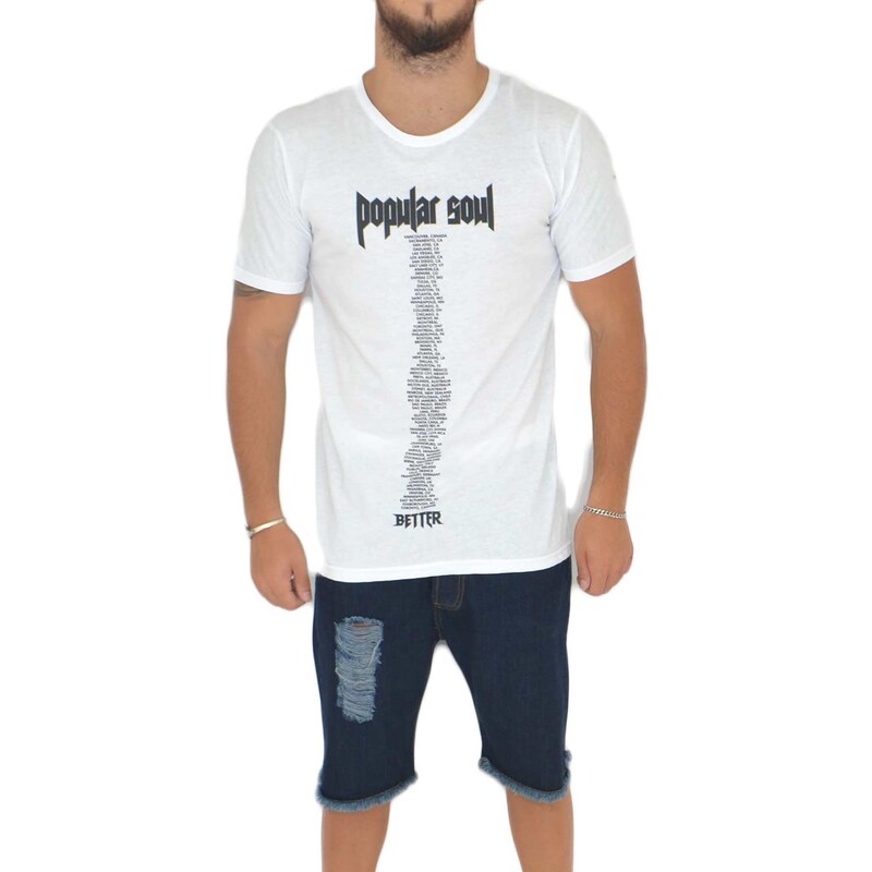 Malu Shoes T-Shirt maglietta uomo man collo rotondo e maniche corte con design popular estate moda giovane made in italy
