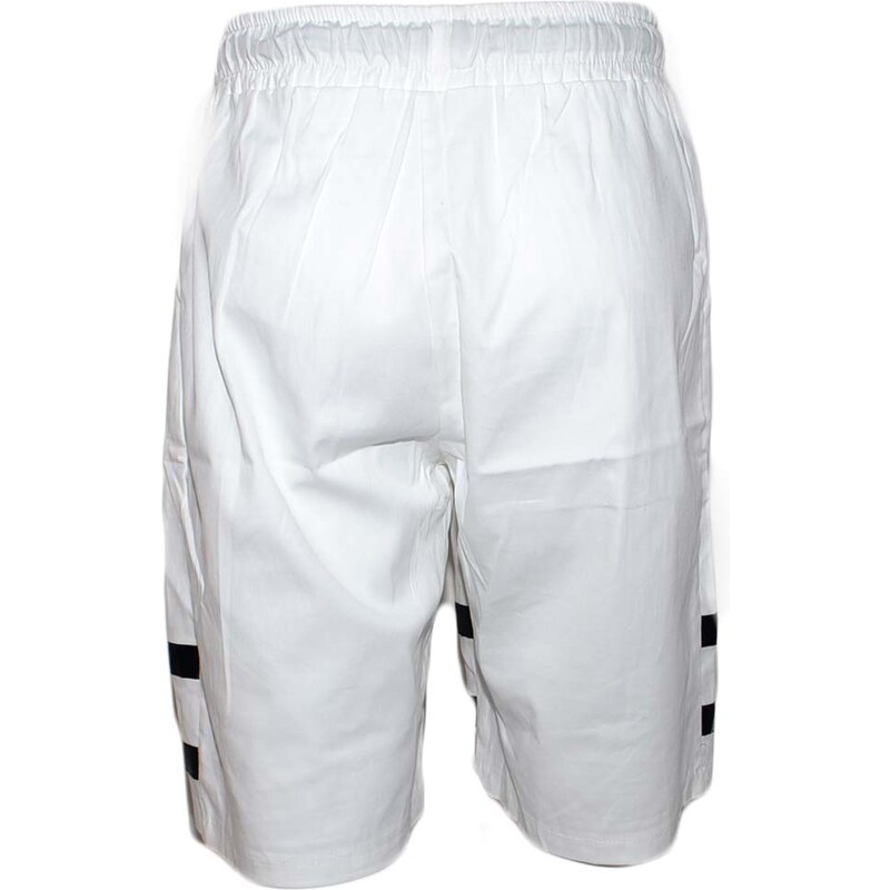 made in italy Pantalone corto uomo bermuda pantaloncini tuta bicolore bianco e nero molla moda streetwear