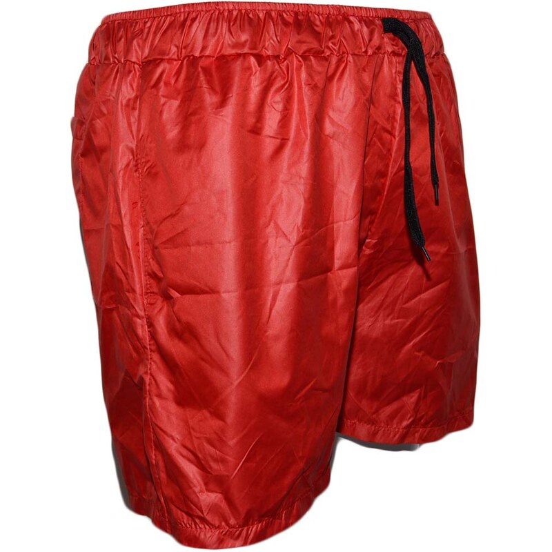Malu Shoes Costume mare uomo box corto rosso monocromatico in tessuto semilucido opacizzato slim fit trend asciugatura rapida