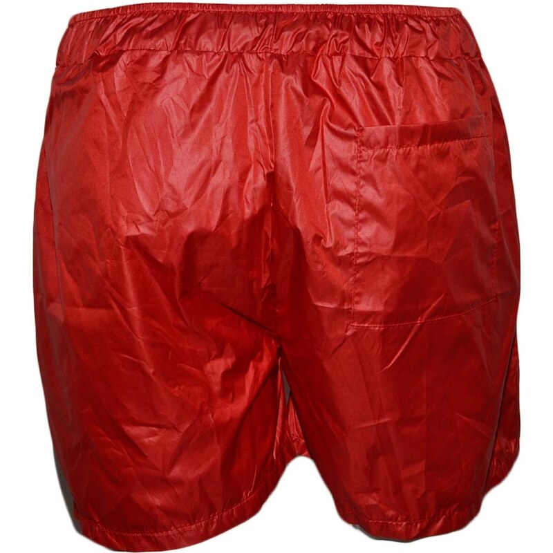 Malu Shoes Costume mare uomo box corto rosso monocromatico in tessuto semilucido opacizzato slim fit trend asciugatura rapida
