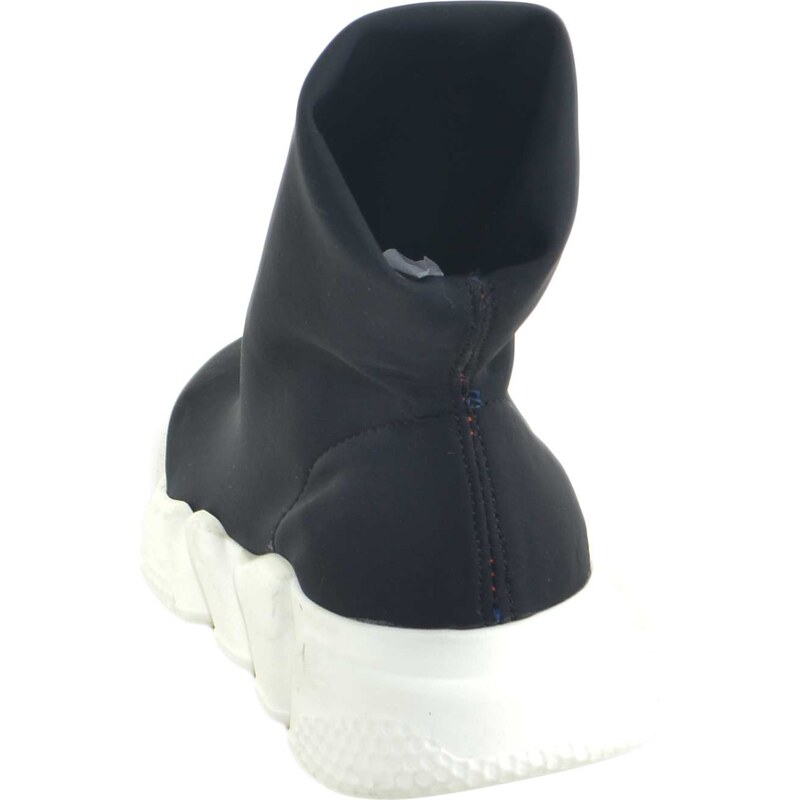 Malu Shoes Sneaker donna calzino nero tessuto fondo alto anatomico bianco moda trendy comode GLAMOUR