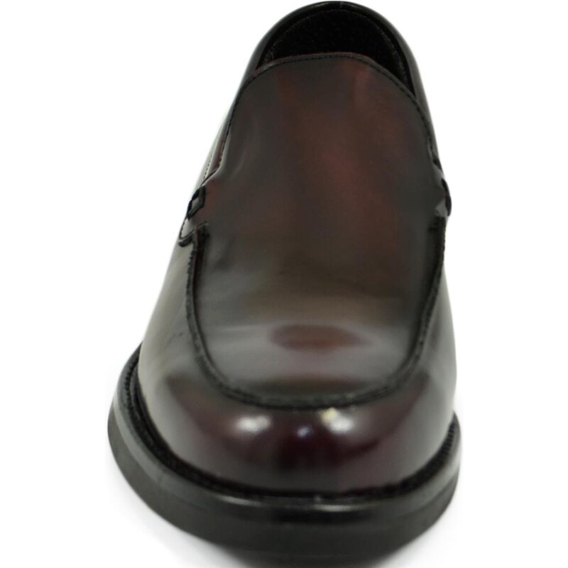 Malu Shoes Scarpe uomo mocassini inglese college liscio vera pelle bordeaux elegante made in italy fondo gomma leggera cerimonia