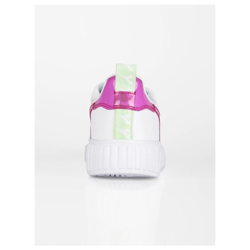 Diadora Sneakers Basse Da Donna In Ecopelle Con Logo Fluo Bianco Taglia 38