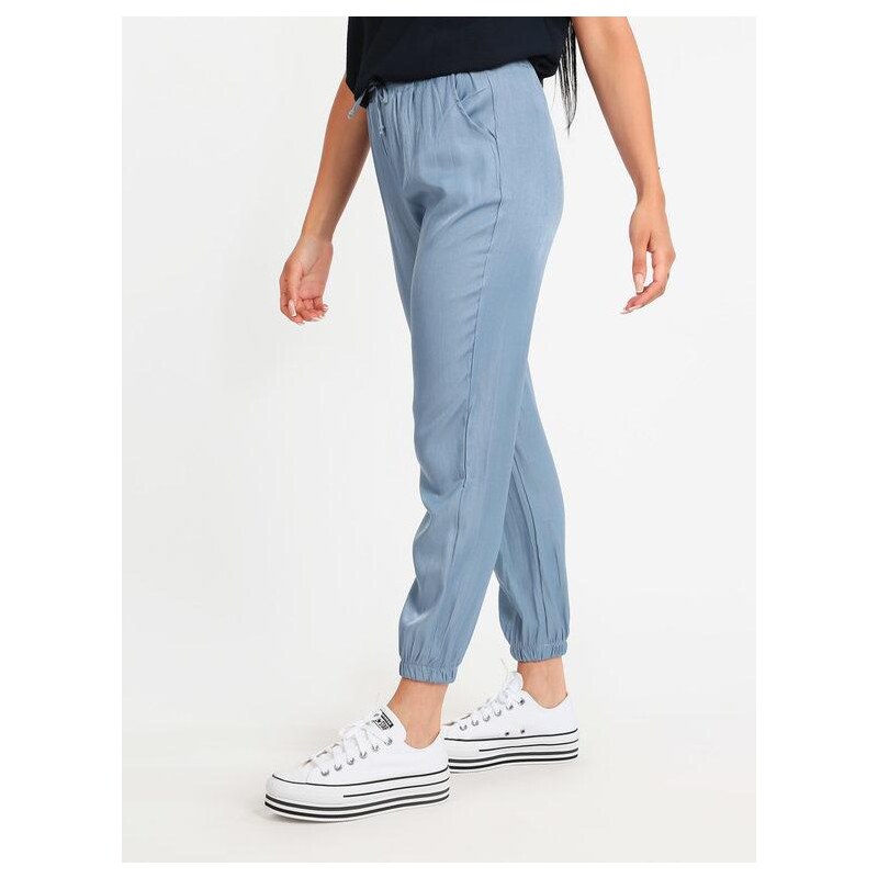 Solada Pantaloni Donna Leggeri Con Polsino Casual Blu Taglia X/2xl