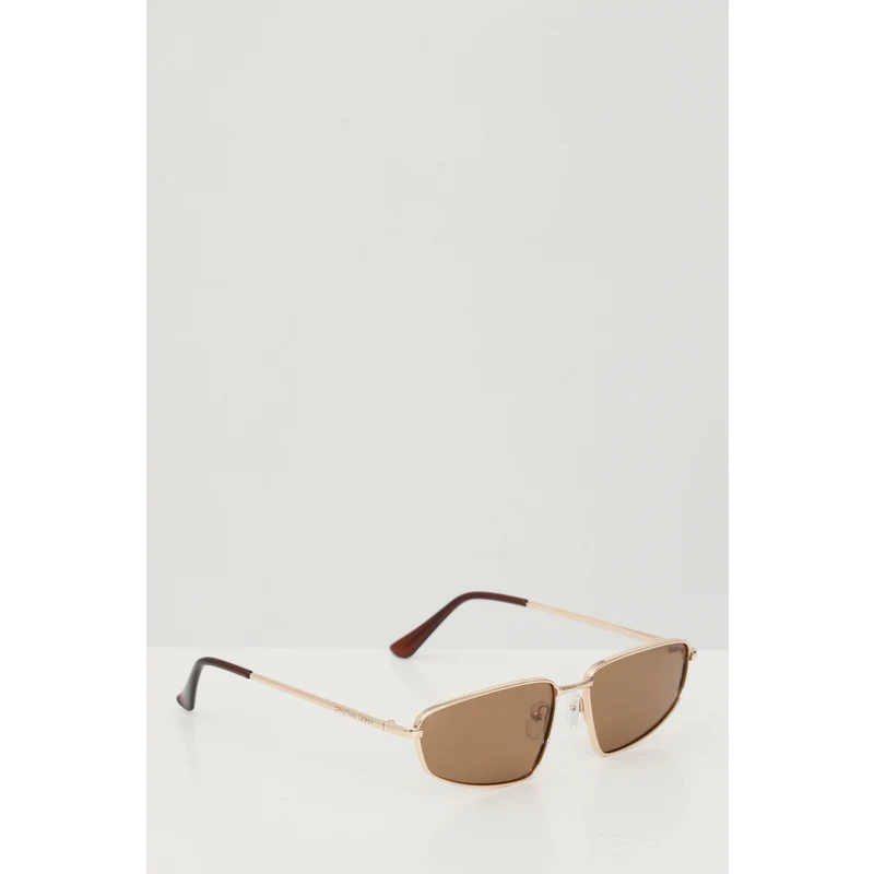 Lunettes De Soleil Cristian Leroy - Modèle Aviateur - Monture Noire Métal - Verres Bleus Mirrors