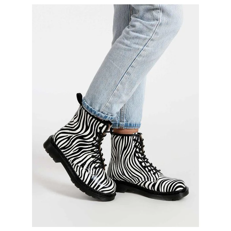 Martin Pescatore Anfibi Donna Zebrati Multicolore Taglia 38