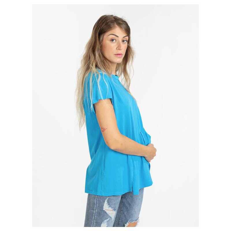 Wendy Trendy T-shirt donna in cotone con spacco T-Shirt Manica