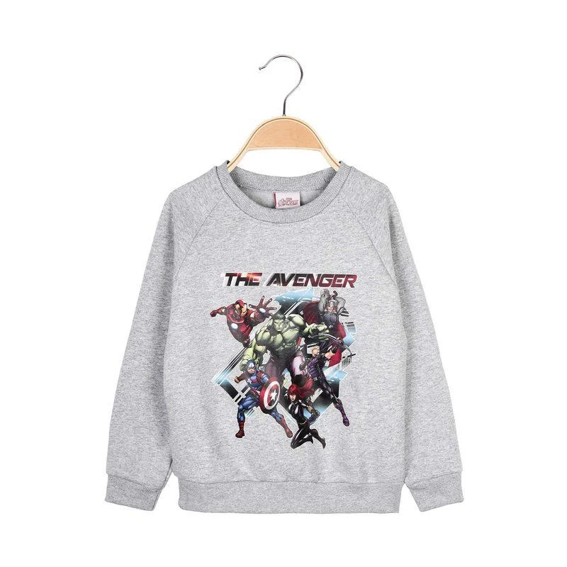 Marvel Avengers Felpa Girocollo Da Bambino Con Supereroi Pesanti Grigio Taglia 03 04 Stileo