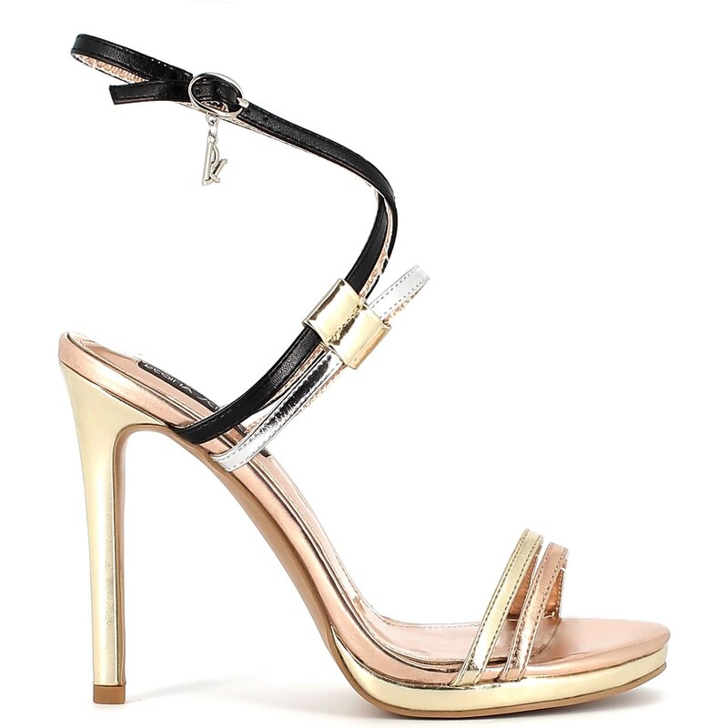 Regina Schrecker Sandali multicolore con tacco alto a spillo multicolor